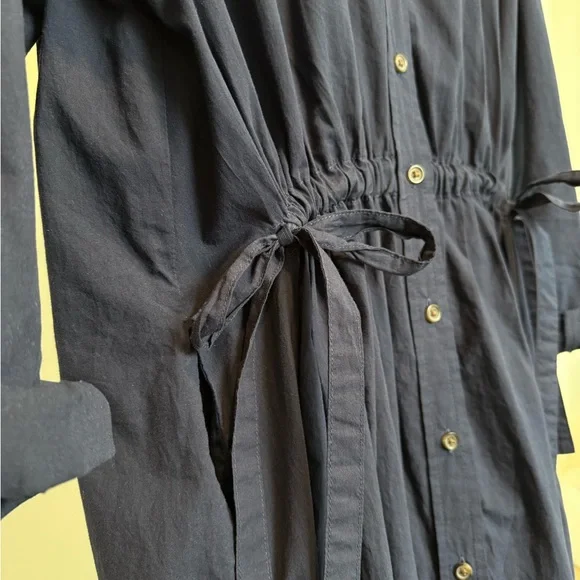 Universal Thread Dark Blue Long Sleeve Button Up Dress - Picture 4 of 6